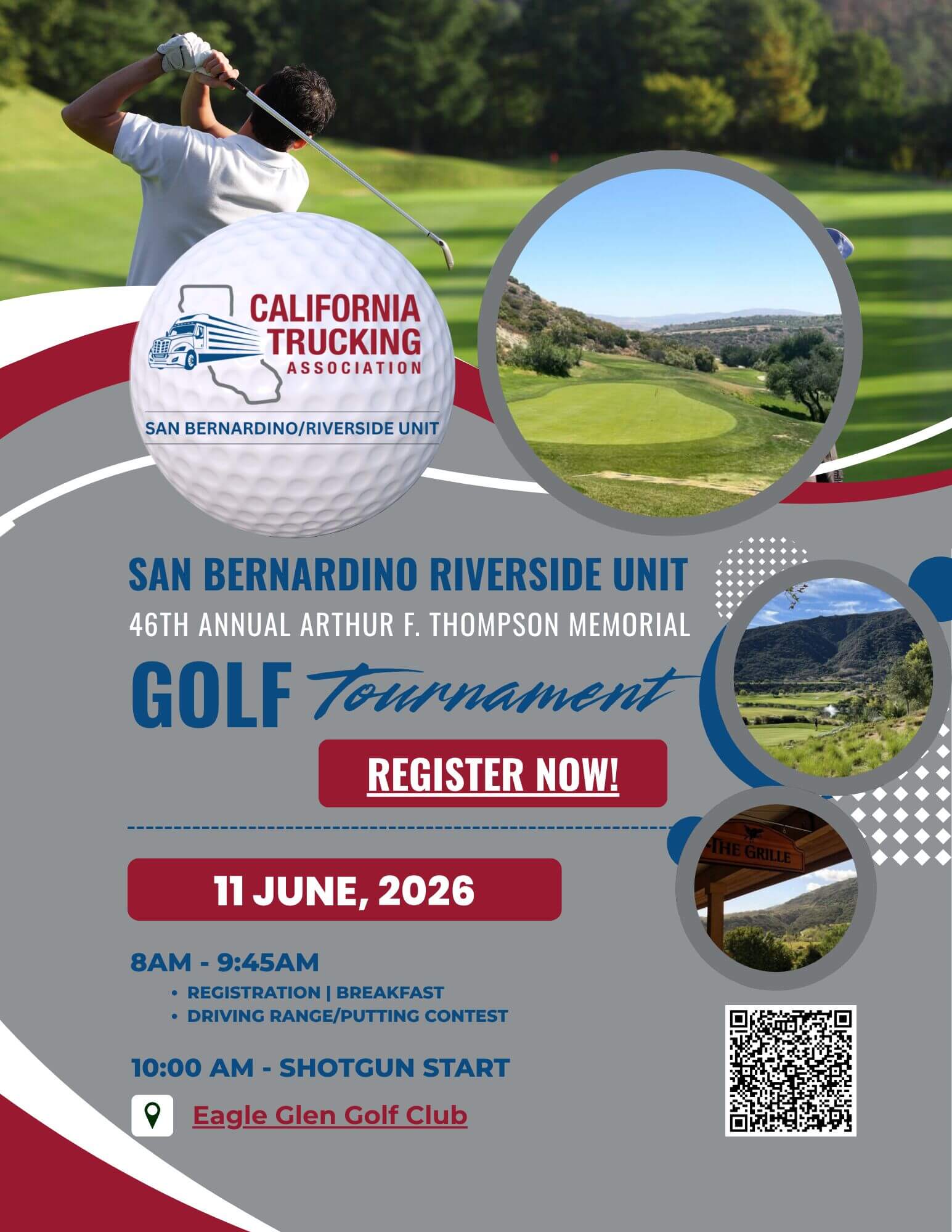 San Bernardino Riverside Golf Tournament Flyer