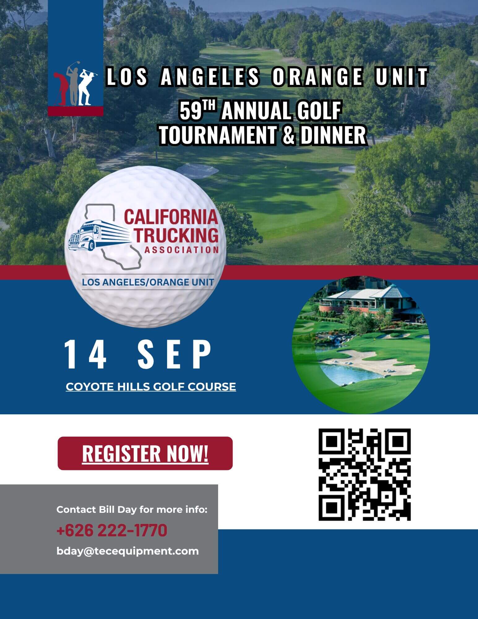 Los Angeles Orange Unit 59th Annual Golf Tournament & Dinner on 14 September 2026 at Coyote Hills Golf Course Register Now!