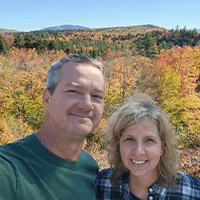 Michael Marshall with wife