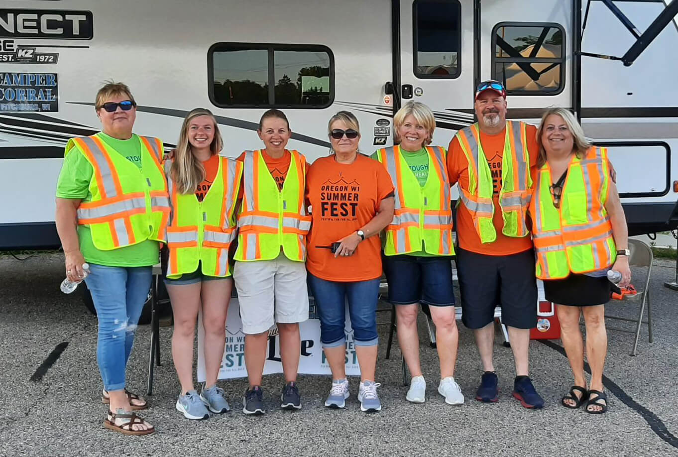 Volunteers at Oregon Summer Fest in Oregon Wisconsin