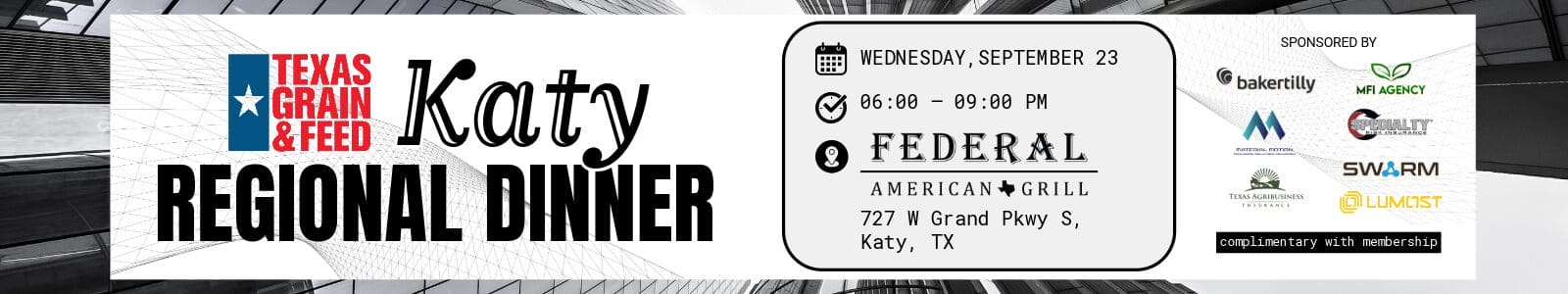Katy Regional Dinner Banner