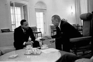 Martin Luther King and President Johnson 
