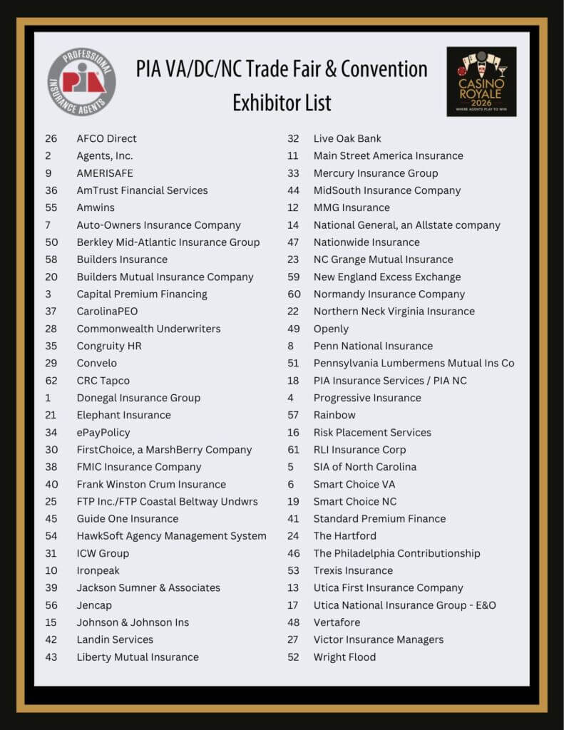 2026 Convention Exhibitor List 5.28.2026