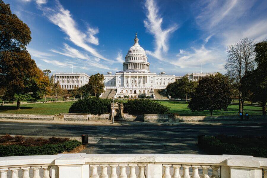 A symbolic image of the U.S. Capitol building dome representing the federal government in Washington D.C.