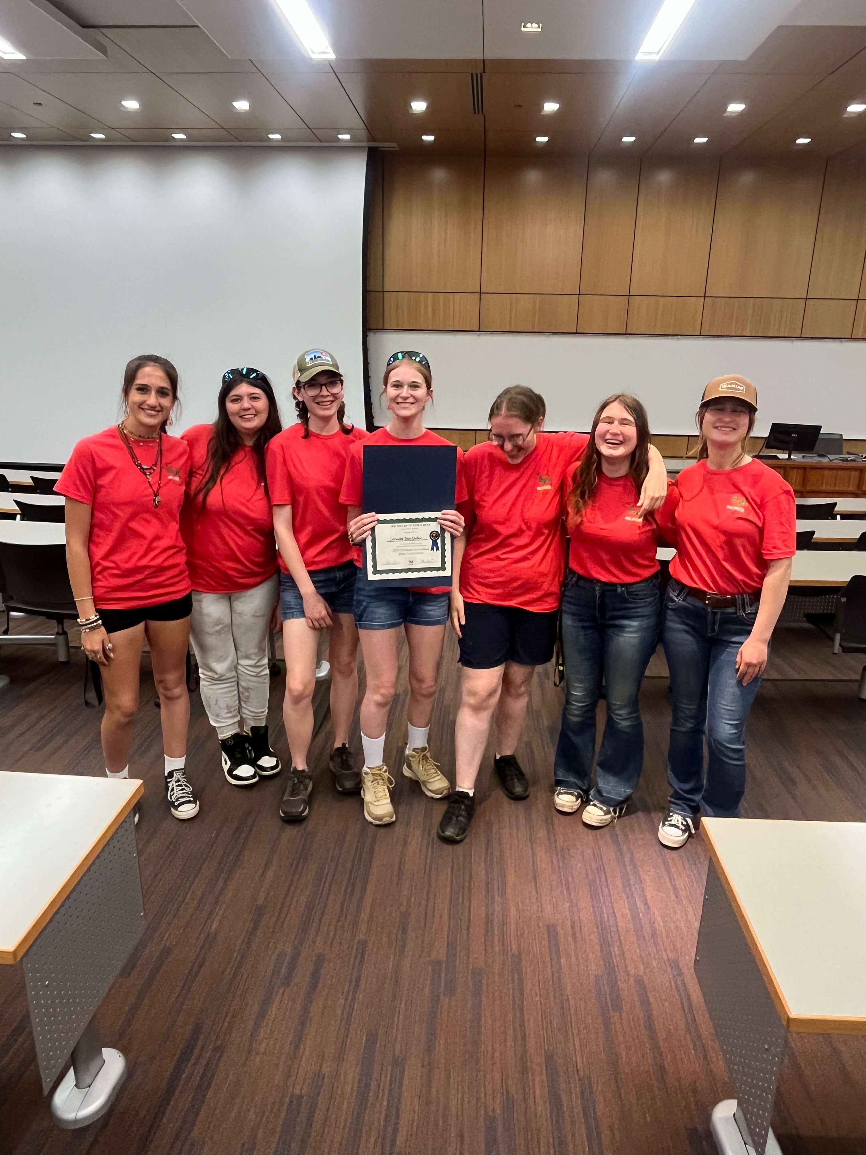 Students and advisors at Envirothon community event