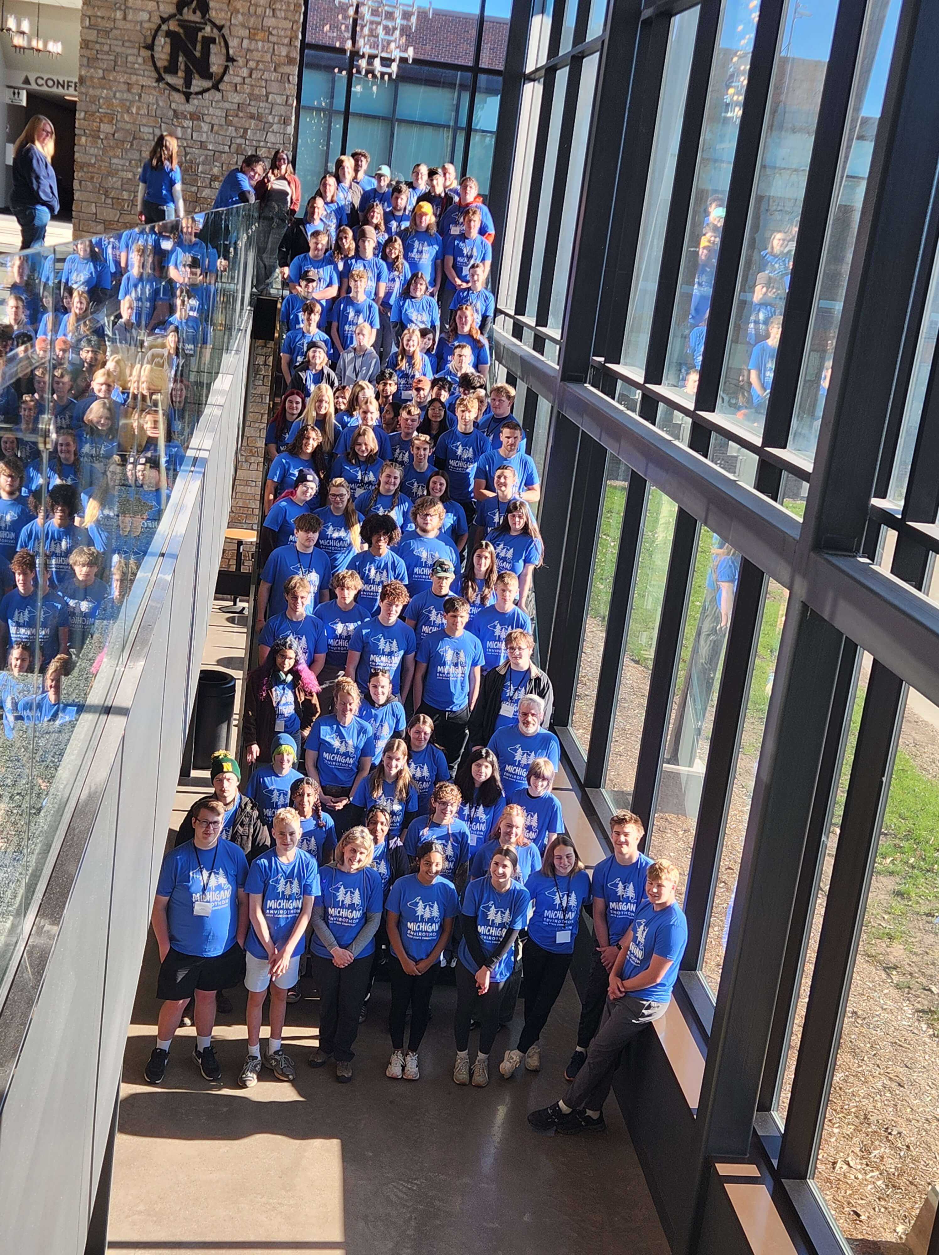 envirothon students on staircase