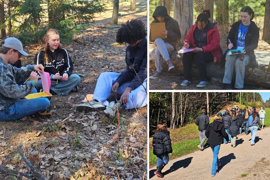 2026 michigan envirothon students outside learning