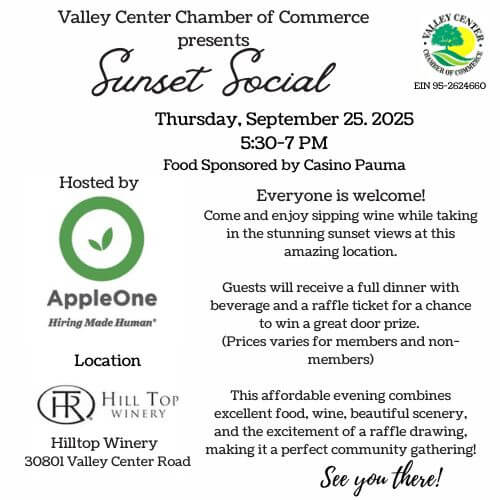 Sunset Social September 2025 - Apple One