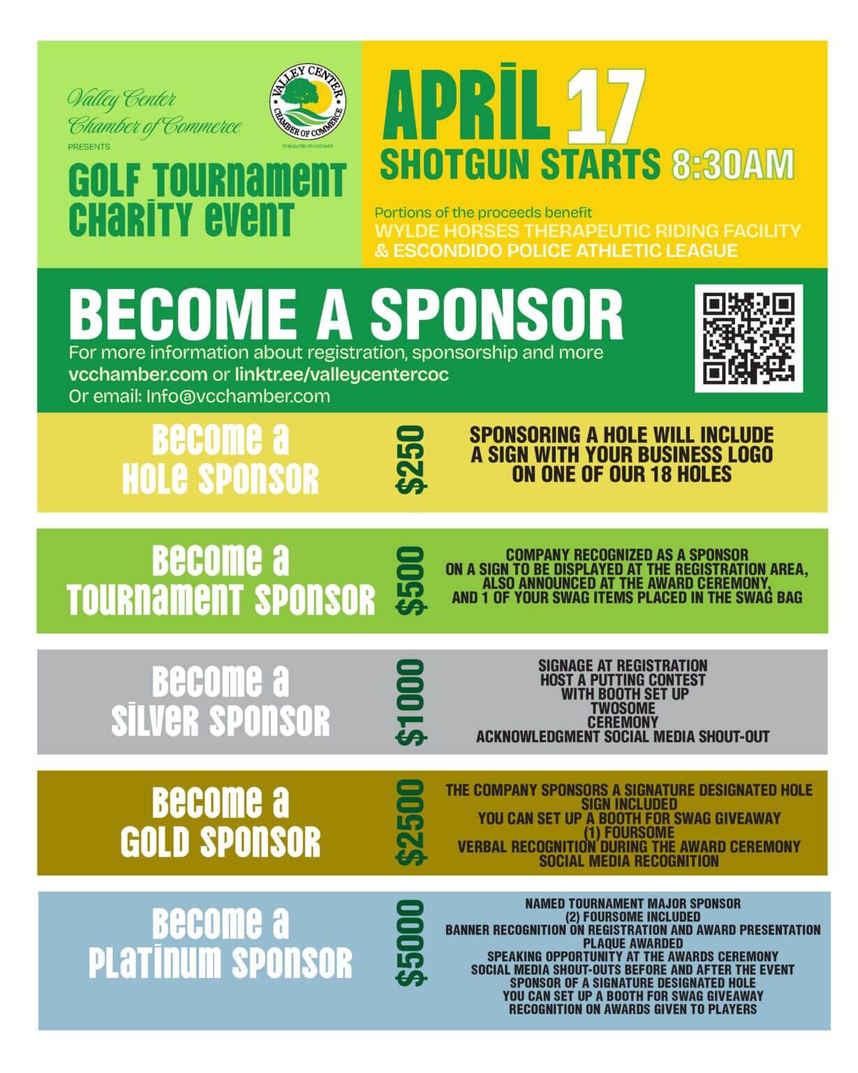 VC Golf Tournament Sponsor Flyer