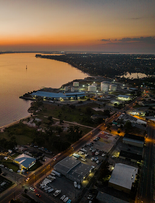 aerial of city