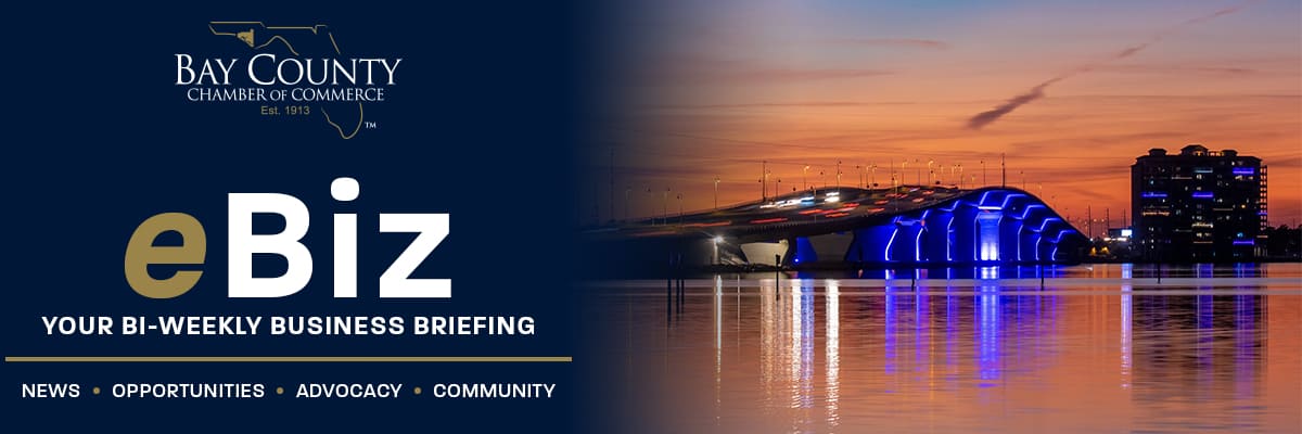 eBiz Newsletter, the Bay County Chamber of Commerce bi-weekly business briefing