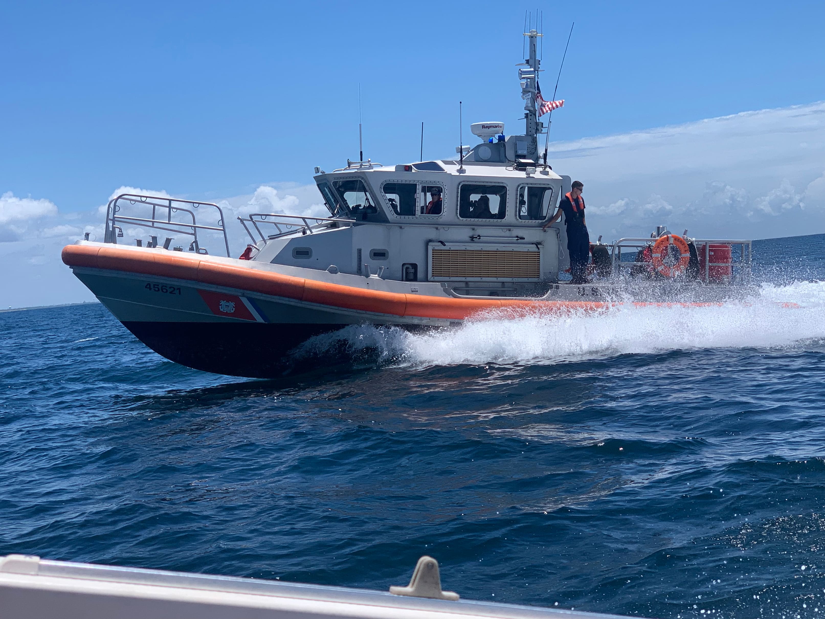 U.S. Coast Guard Station Panama City response boat underway near Panama City, Florida