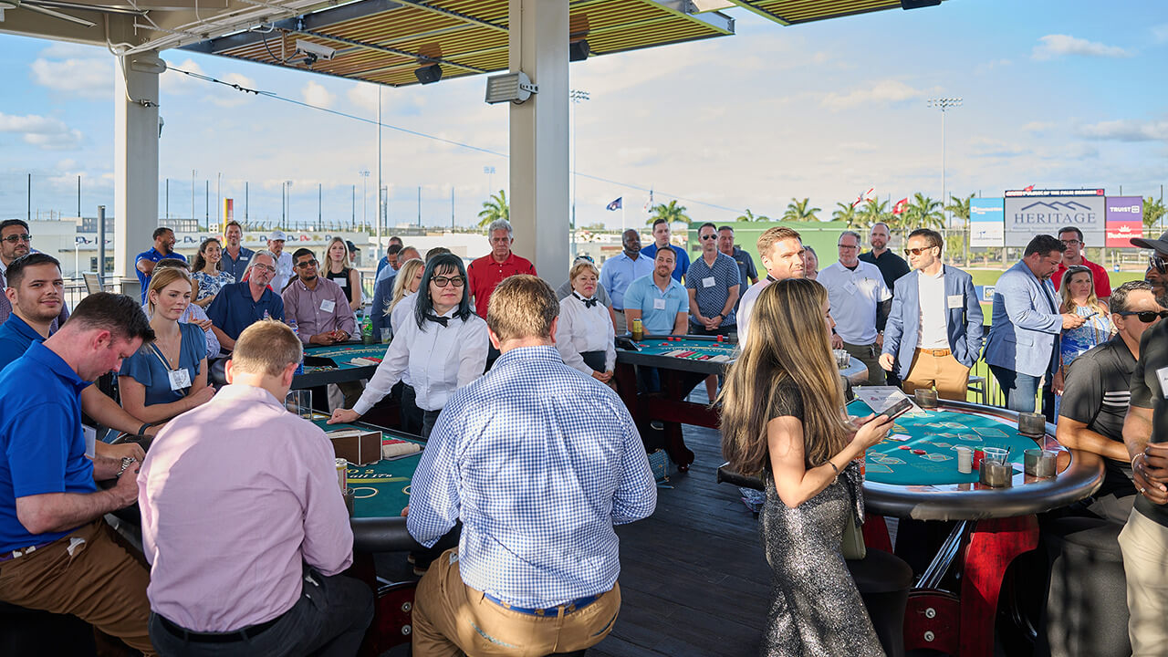 Guests outside at GCBA Casino Event