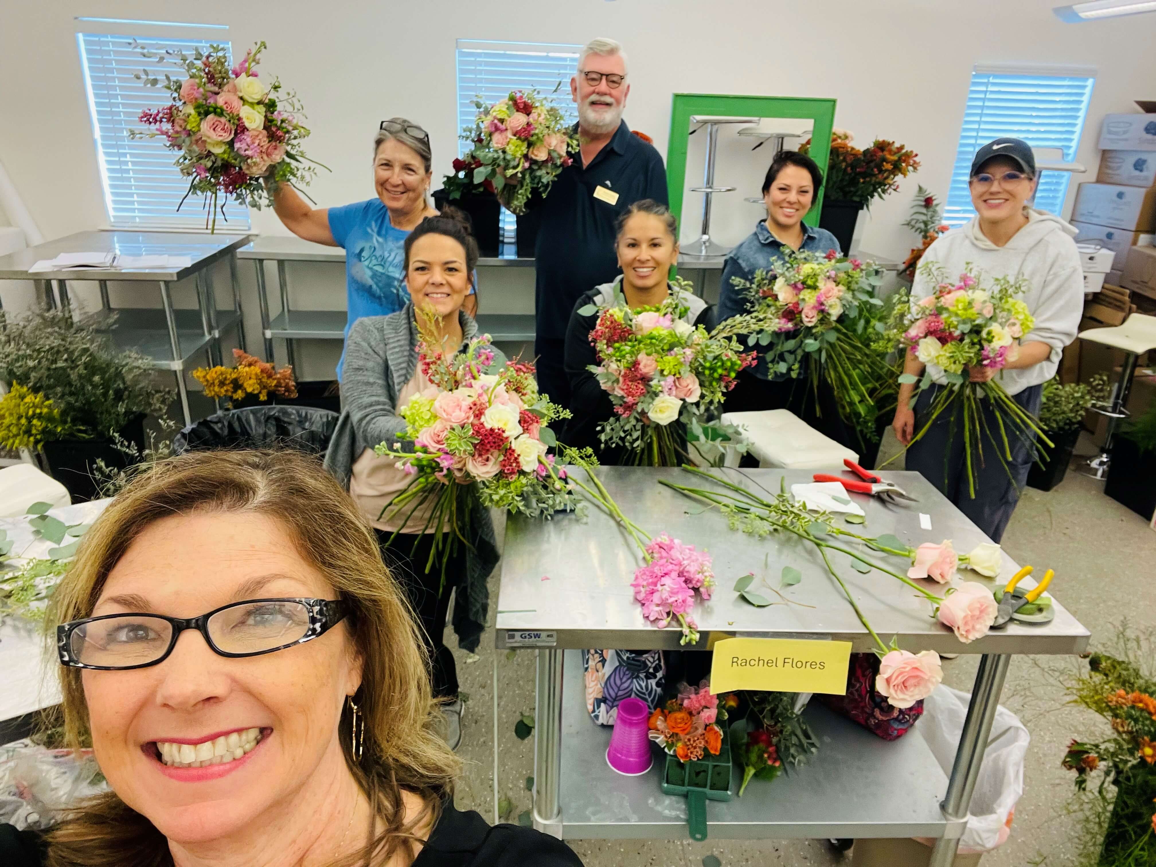 TSFA School of Floral Design Instructors and Students