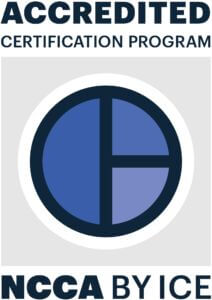 NCCA ACCREDITED STAMP logo NCCA by I.C.E logo