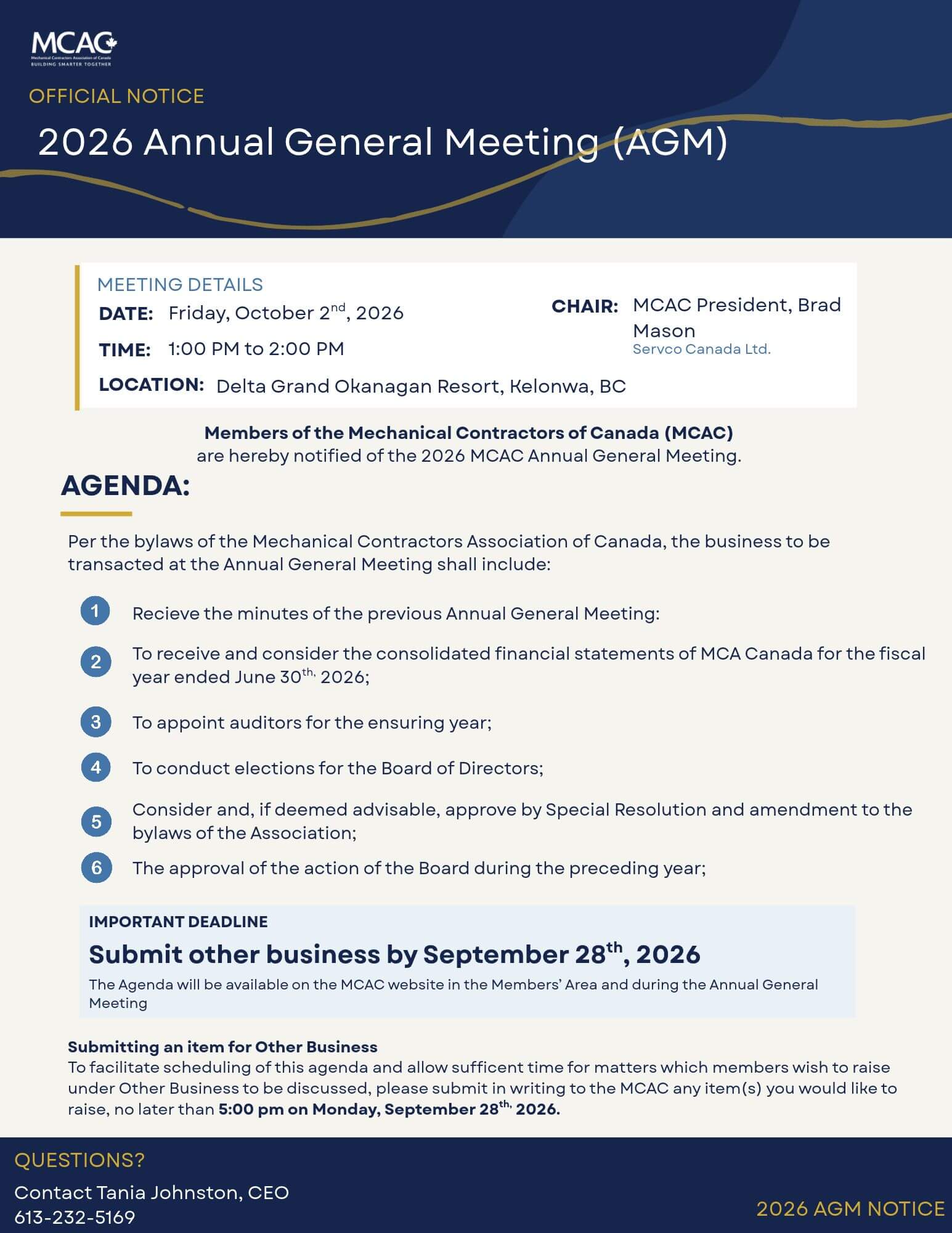 2026 AGM Official Notice