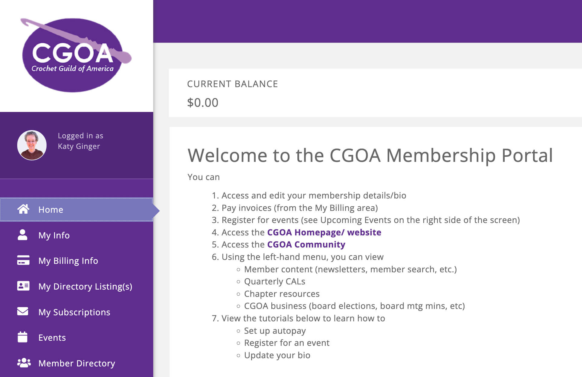 member-portal-home-no-events member portal home