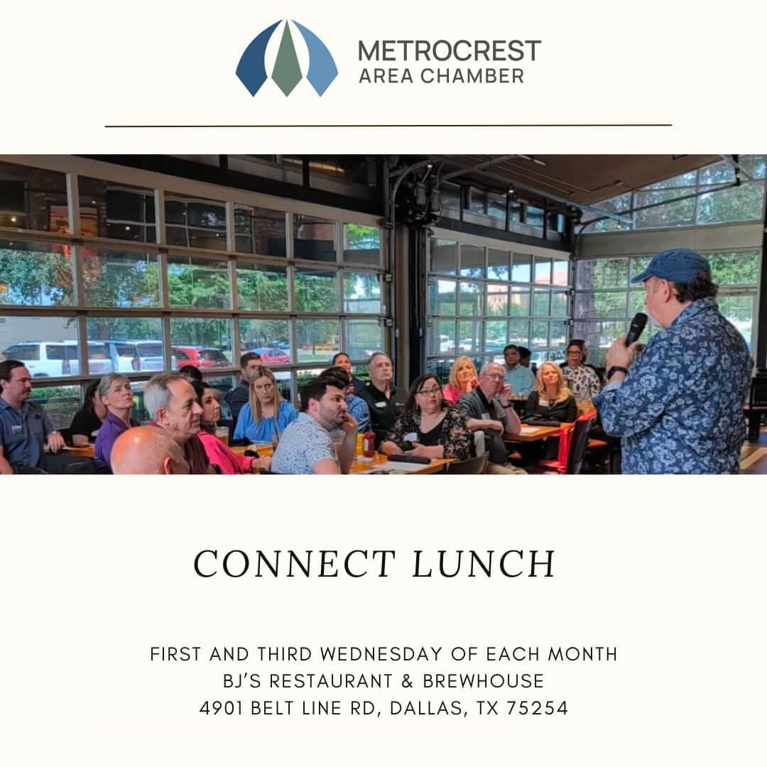 Connect Lunch 2026 Connect Lunch image with picture of emcee and a portion of the crowd.