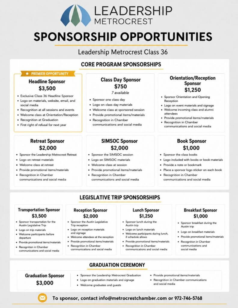 Sponsorship Opportunities