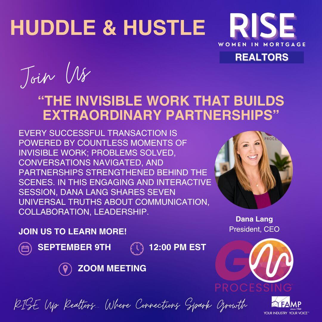 RISE - Realtors (SM - Huddle &amp; Hustle) - SEPT 9