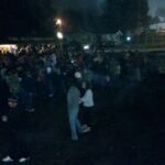 group photo of crowd at christmas event