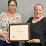 Melinda Tanner (left), 2025 Distinguished Service Award by Sandra Longo