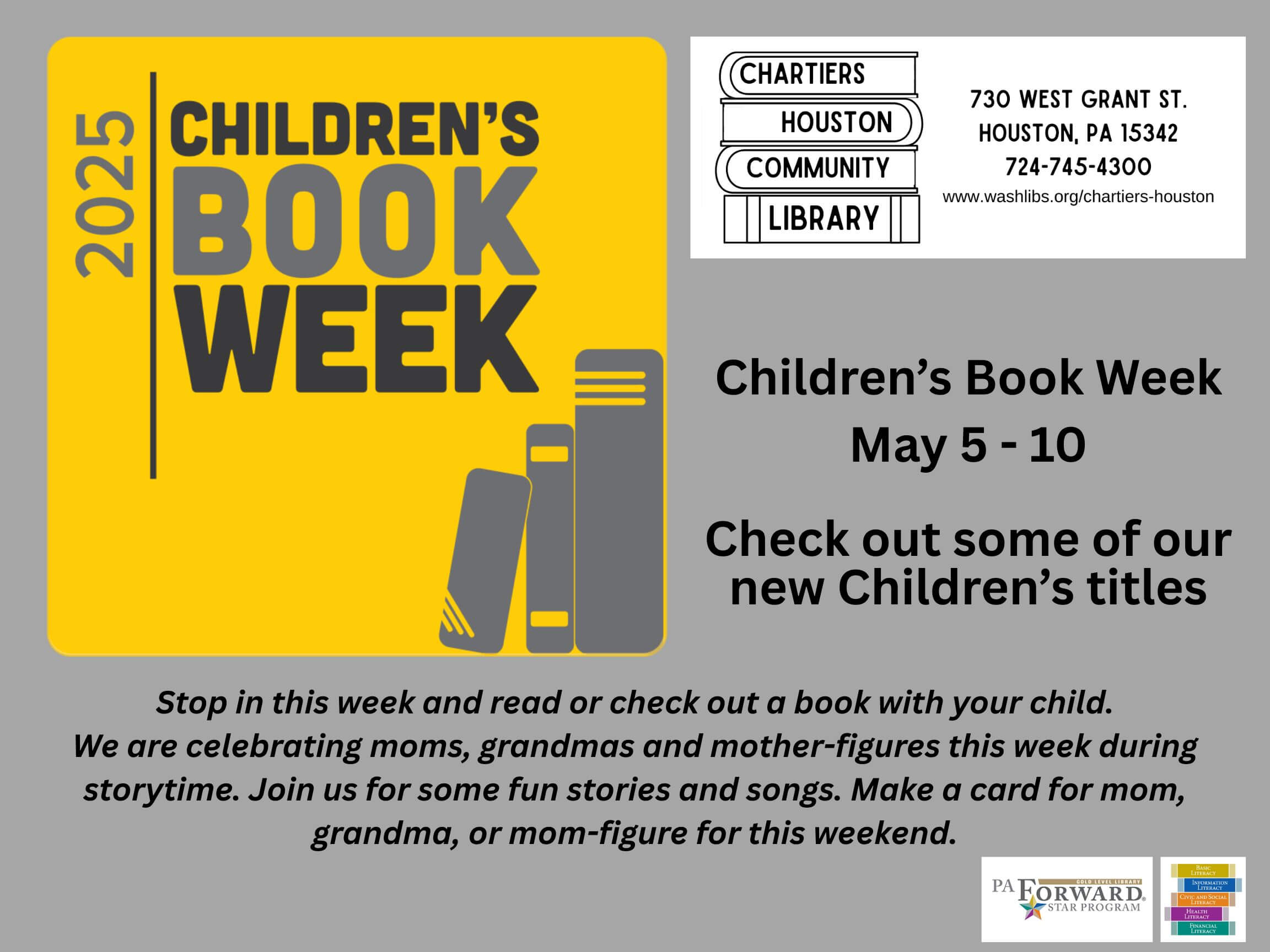 Celebrate Children's Book Week, May 5-10th!