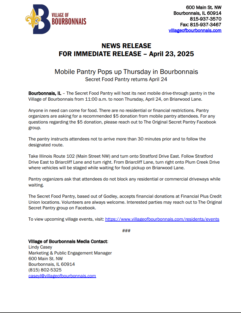 Bourbonnais pop up