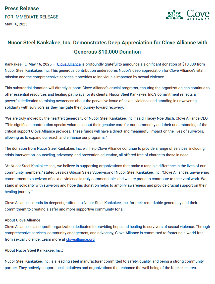 clove press release