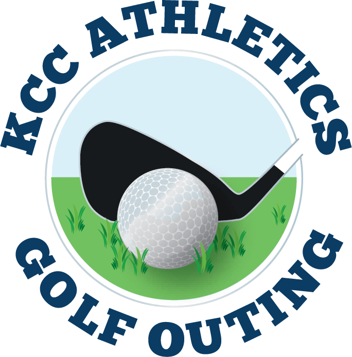 A logo graphic for the KCC Athletics Golf Outing.