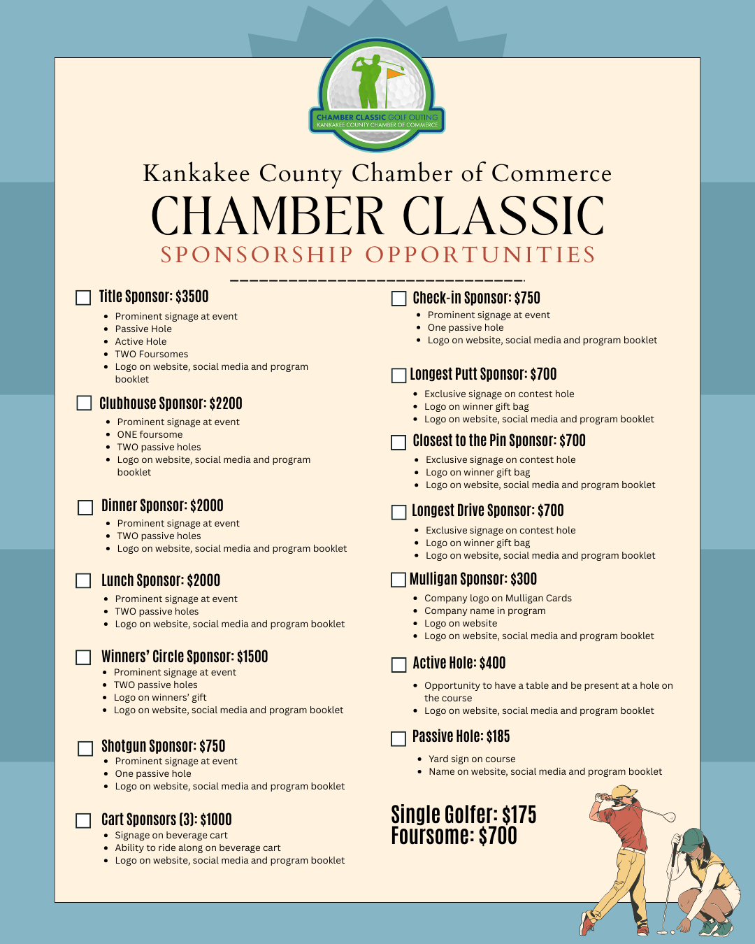 2026 Golf Outing Sponsorships