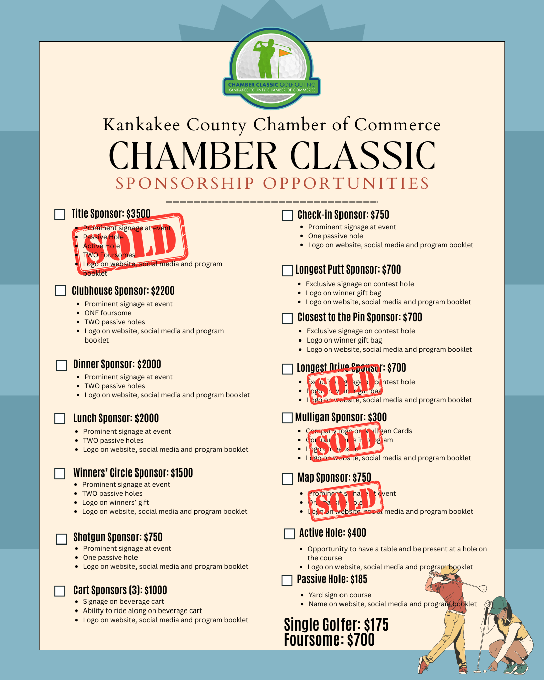 2026 Golf Outing sponsorships