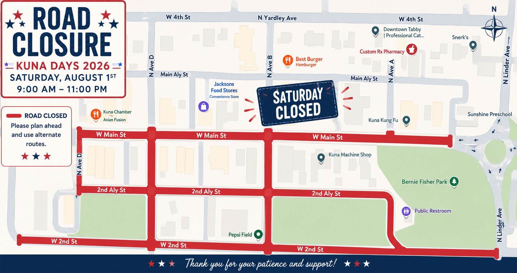Road closure Road closure
