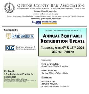 Equitable Distribution 2024 flyer