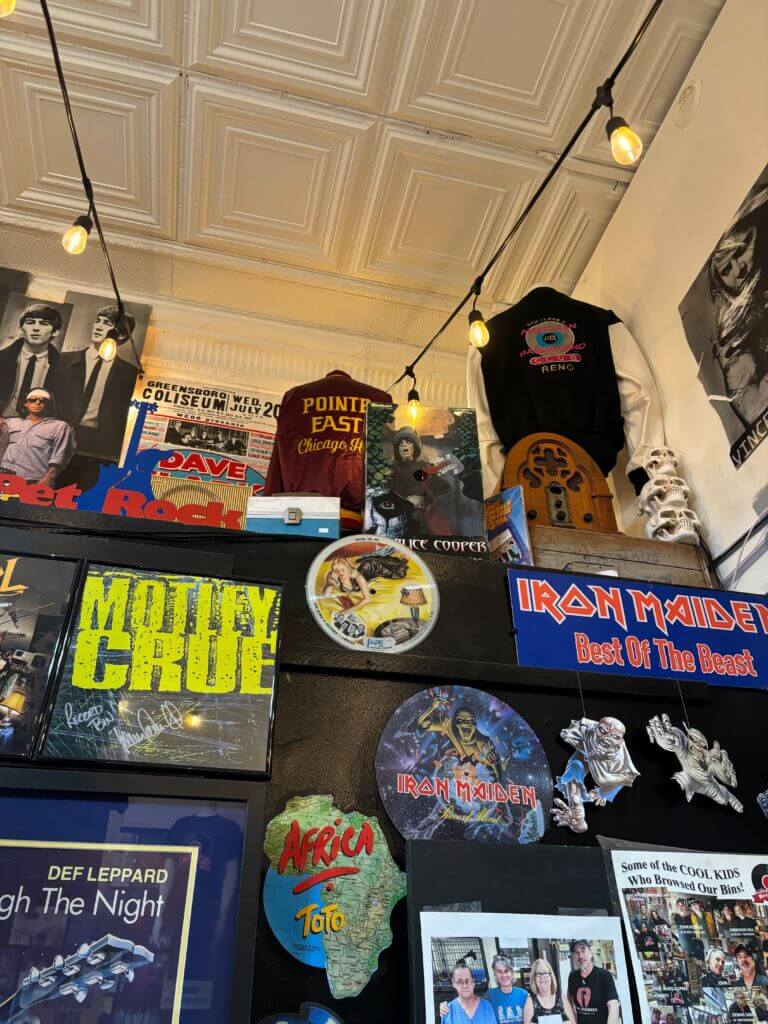 Some of the memorabilia on display. 
