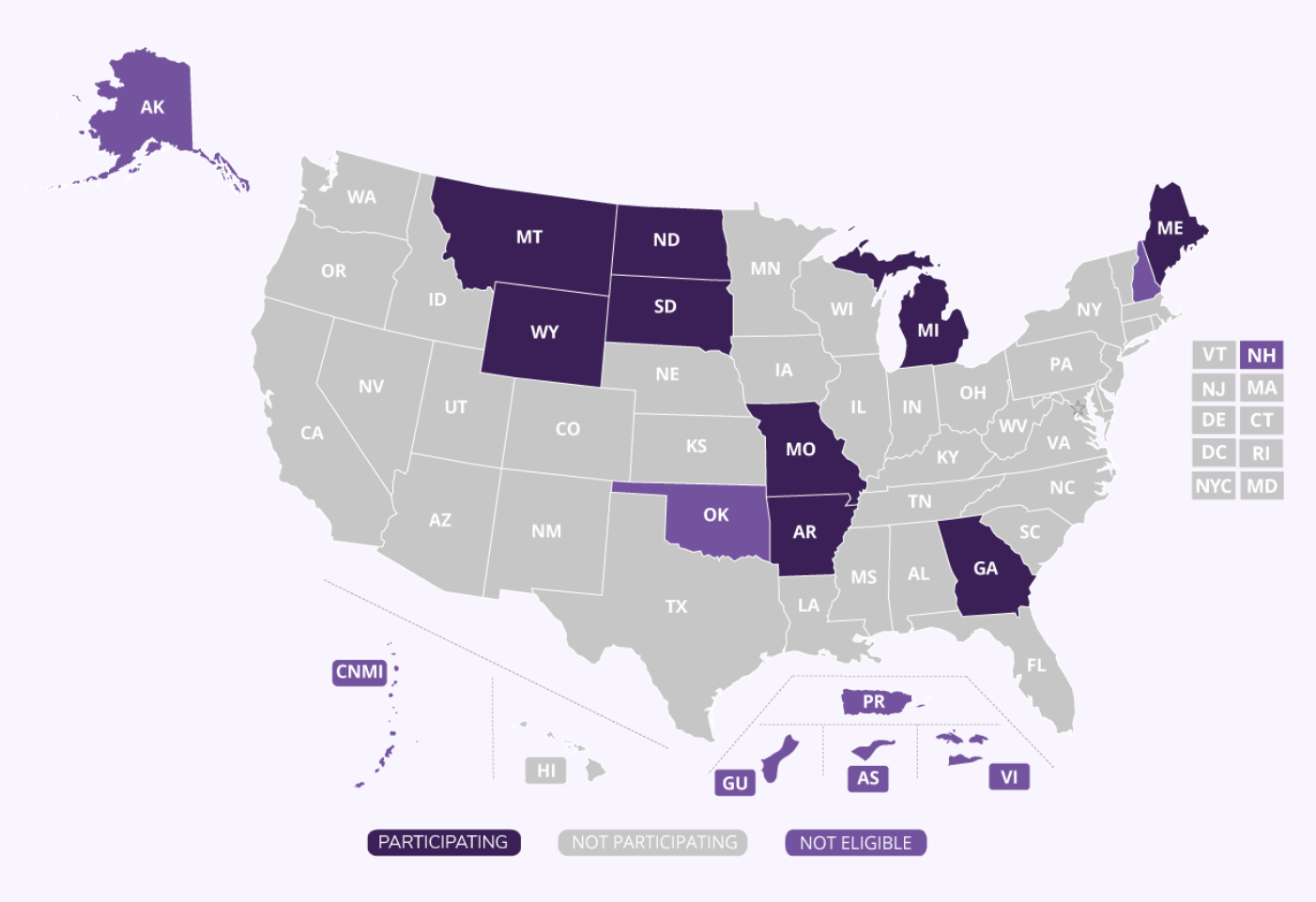 SMDES Map Map of participating SMDES jurisdictions
