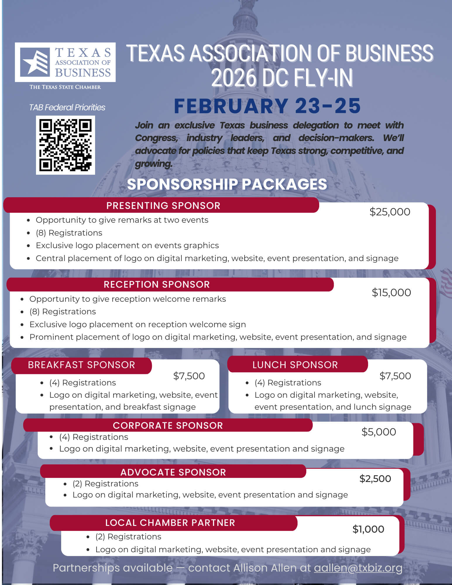 2026 DC Fly-in Sponsorship Flyer