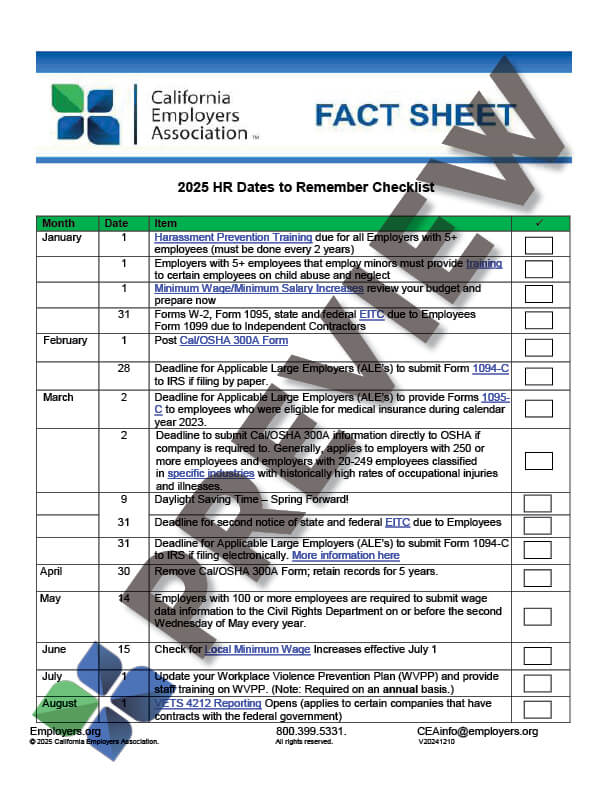 2025MonthlyChecklistforHR_preview 2025 monthly HR checklist
