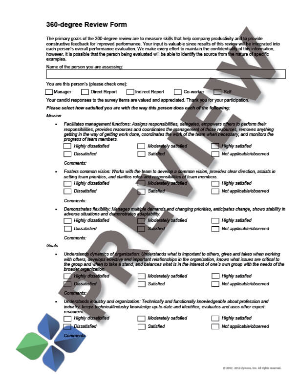 Performance Review - 360 Degree