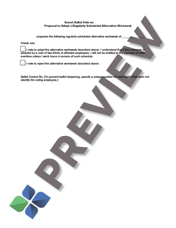 AltWWSecret_Ballot_preview alternative workweek secret ballot