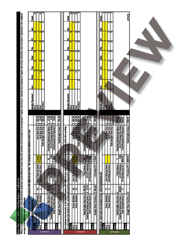 CalculatingOvertimeTwoPayRatesSample_preview Calculating Overtime Two Pay Rates - Sample