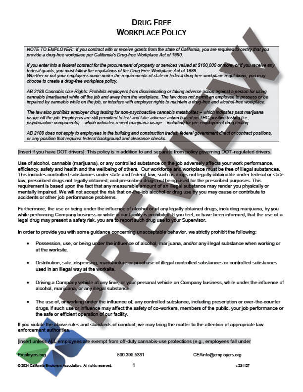 DrugFreeWorkplacePolicy_preview druf free workplace policy
