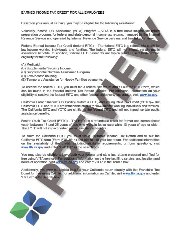 EITC Notice for all Employees