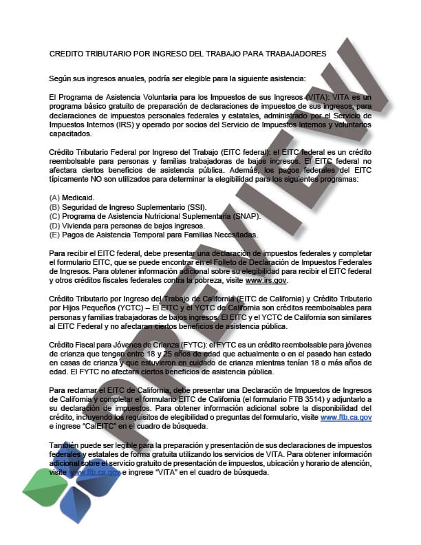 EITCSpanish_preview earned income tax credit Spanish