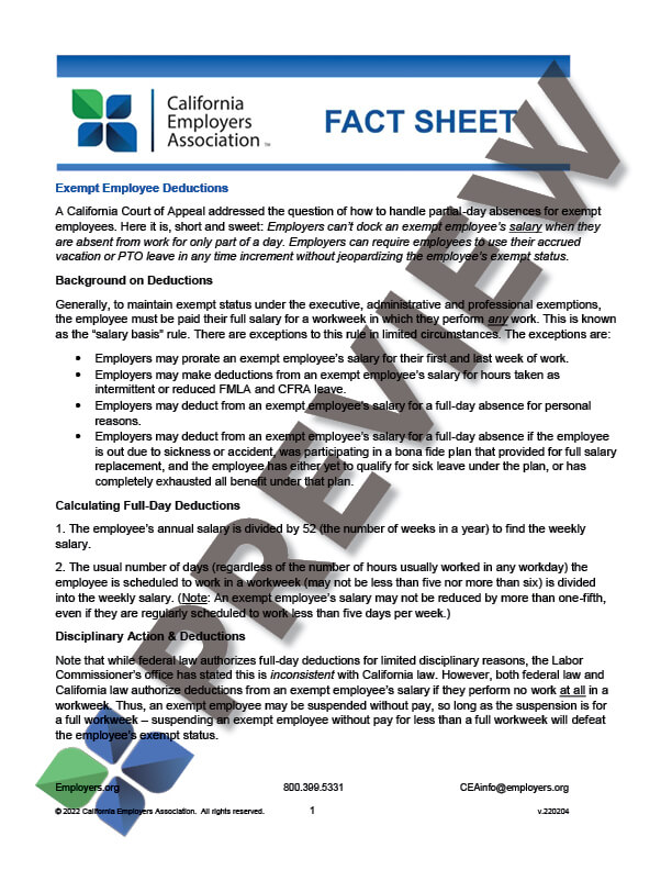 ExemptEEDedFactSheet_preview Exempt Employees Deductions Fact Sheet Thumbnail