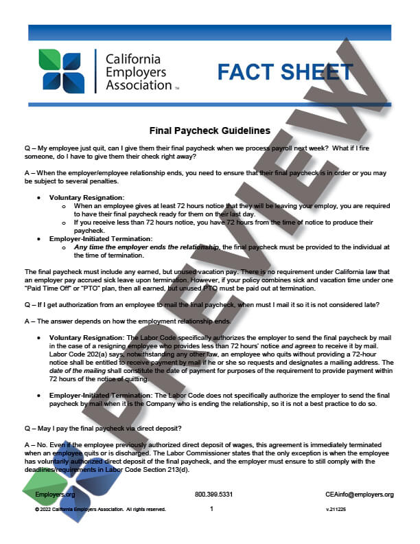 FinalPayFactSheet_preview Final Pay - Fact Sheet