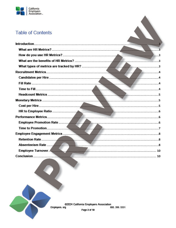 HR Metrics Tool Kit