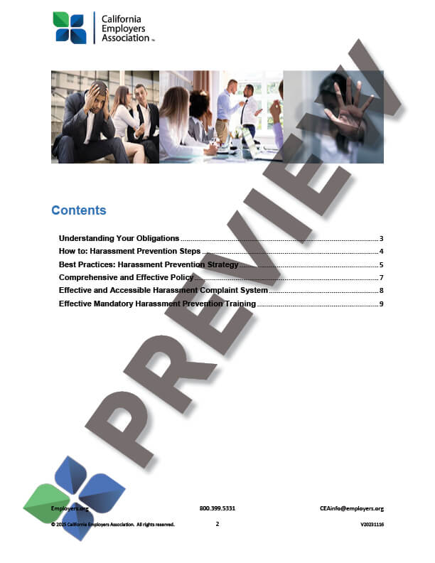Harassment Prevention Tool Kit
