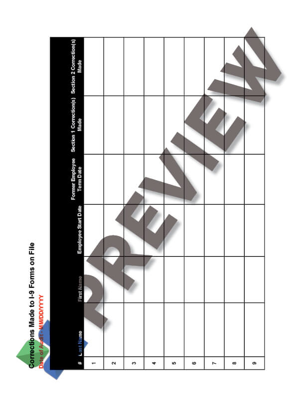 I-9Audit-Correction-Worksheet_preview Form I-9 Audit and Corrections Worksheet Thumbnail
