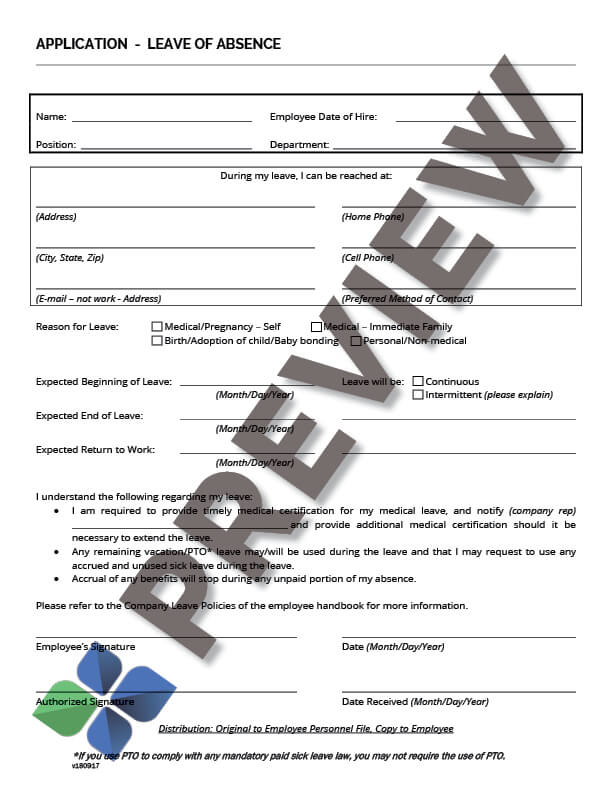 LeaveofAbsenceApplication_ENG_preview Leave of Absence Application